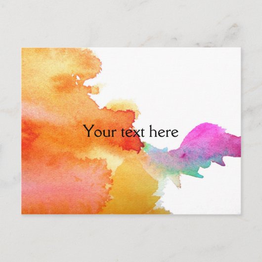 Carte Postale Splash of Watercolor (Devant)