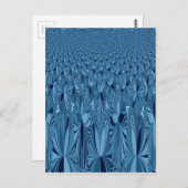 Carte Postale Splendeur céleste : Design Rose bleu Iridescente (Devant / Derrière)