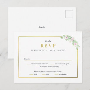 Carte Postale Splendid Union Wedding RSVP Réponse Card