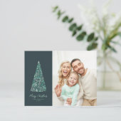 Carte Postale Splendide sapin d'épinette photo verte de Noël/Fêt (Debout devant)