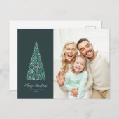 Carte Postale Splendide sapin d'épinette photo verte de Noël/Fêt (Devant / Derrière)