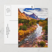 Carte Postale Splendor Automne Zion (Devant / Derrière)