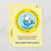 Carte Postale Splish Splash-tastic été Hawaii accueil oiseau (Devant / Derrière)