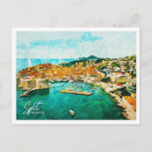 Carte Postale Split Croatie Belle peinture à huile paysage (Devant)