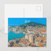 Carte Postale Split, Croatie - Ville côtière (Devant / Derrière)