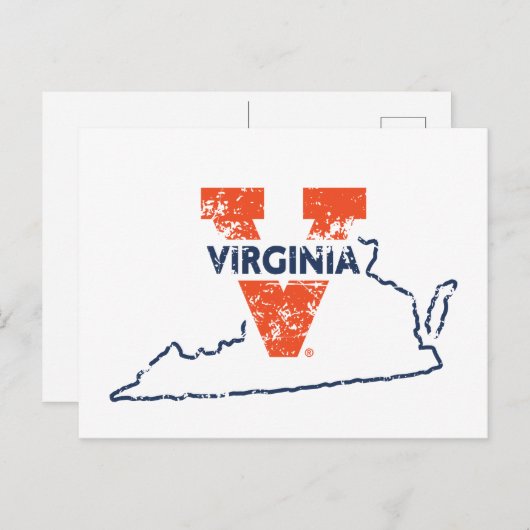 Carte Postale Split V Virginia State Love (Devant / Derrière)