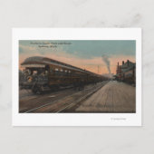 Carte Postale Spokane, WA - Vue sur N. Pacific Train & Depot (Devant)