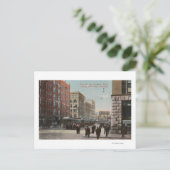 Carte Postale Spokane, WA - Vue sur Riverside Ave. & Howard St (Debout devant)