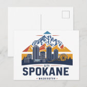 Carte Postale Spokane Washington DC Horizon (Devant / Derrière)