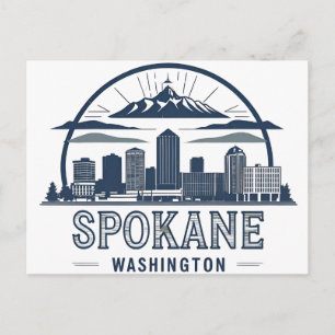 Carte Postale Spokane Washington DC Skyline