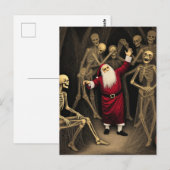 Carte Postale Spooky Party with Santa and the Skeletons (Devant / Derrière)