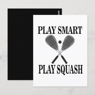 Carte Postale Sports de fan de joueur de squash
