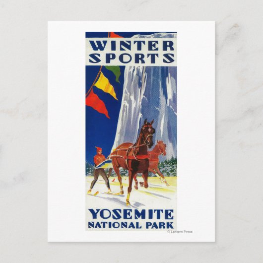 Carte Postale Sports d'hiver à Yosemite PosterYosemite, CA (Devant)