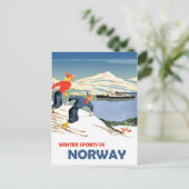 Carte Postale Sports d'hiver en Norvège (Debout devant)