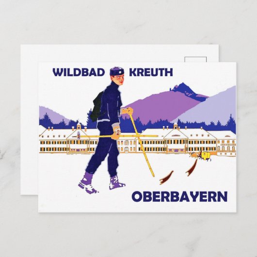 Carte Postale Sports d'hiver en Wildbad - kreuth, Oberbayern (Devant / Derrière)