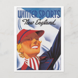 Carte Postale Sports d'hiver Nouvelle Angleterre