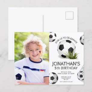 Carte Postale Sports Enfants Football Photo Anniversaire