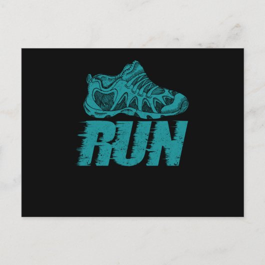 Carte Postale Sports Shoe Run Funny Running Sprint Jogging (Devant)