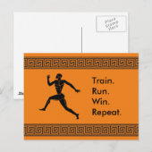 Carte Postale Sports sportifs grecs en course Formule gagnante (Devant / Derrière)