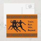 Carte Postale Sports sportifs grecs en course Formule gagnante (Devant / Derrière)