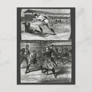 Carte Postale Sports Vintage, équipes de baseball féminin victor