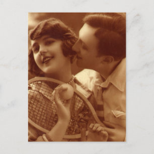 Carte Postale Sports vintages Tennis, Amour et Romance