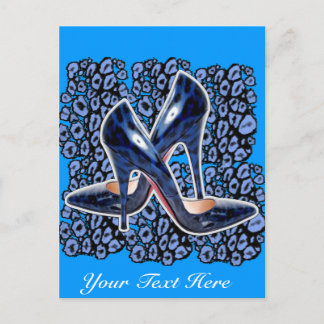 Carte Postale Spots de chat bleu de Stiletto