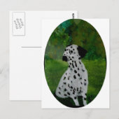 Carte Postale Spotty Dog Art Dalmatien (Devant / Derrière)