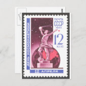 Carte Postale Spoutnik Space Exploration Monument 1965 (Devant / Derrière)