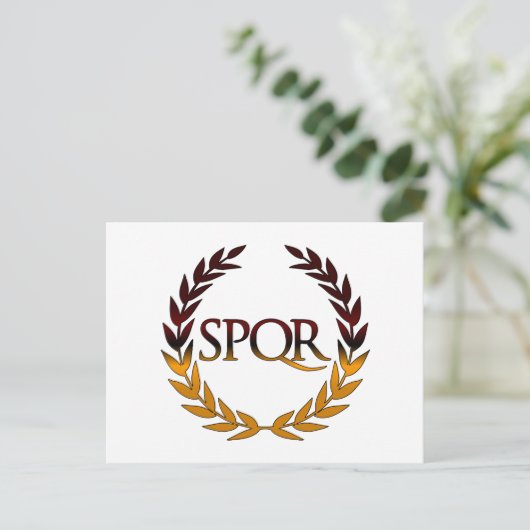 CARTE POSTALE SPQR (Debout devant)