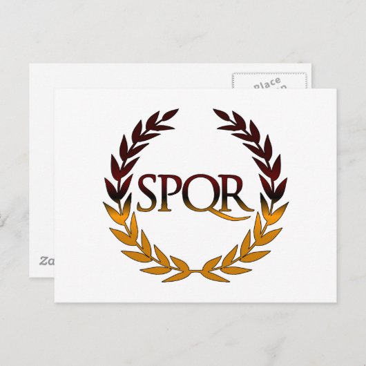 CARTE POSTALE SPQR (Devant / Derrière)