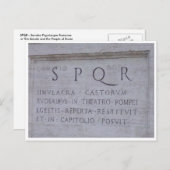 CARTE POSTALE SPQR (Devant / Derrière)