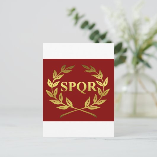 CARTE POSTALE SPQR (Debout devant)