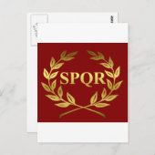 CARTE POSTALE SPQR (Devant / Derrière)