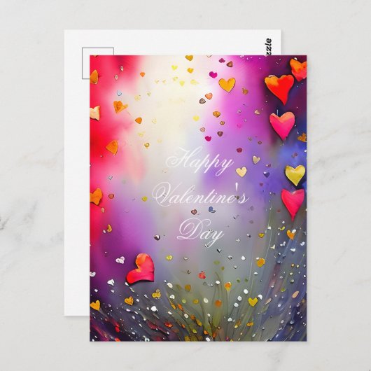 Carte Postale Spray de coeur valentine (Devant / Derrière)