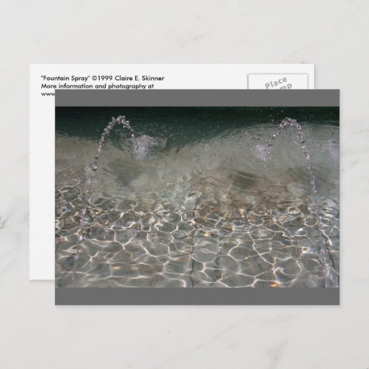 Carte Postale Spray fontaine (Devant / Derrière)