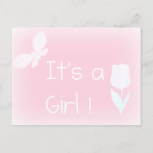Carte Postale Spring baby girl - faire-part de naissance personn