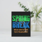 Carte Postale Spring Break personnalisé Neon Souvenir (Debout devant)