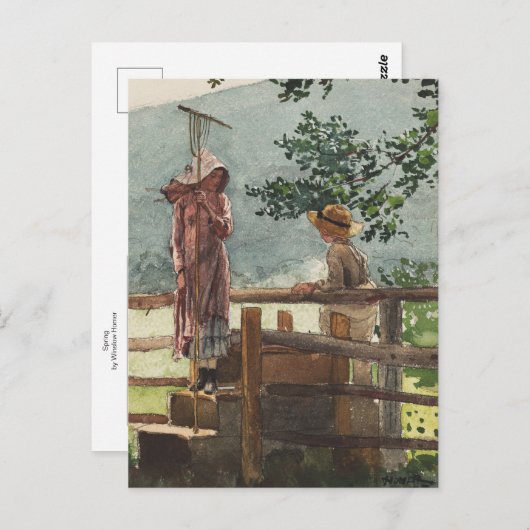 Carte Postale Spring by Winslow Homer (Devant / Derrière)