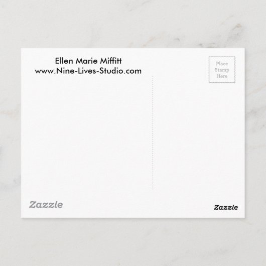 Carte Postale Spring Flower Garden Entités a Bee and Kitten (Dos)