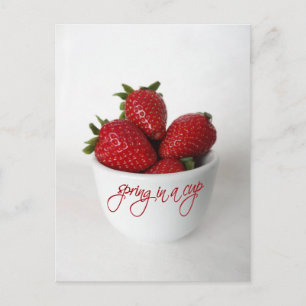 Carte Postale spring in a cup