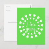 Carte postale Spring Love, Little Hearts (Devant / Derrière)
