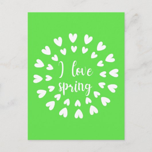 Carte postale Spring Love, Little Hearts (Devant)