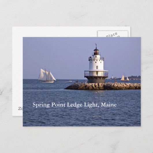 Carte postale Spring Point Ledge Light (Devant / Derrière)