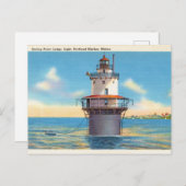 Carte Postale Spring Point Ledge Light, Port de Portland, Maine (Devant / Derrière)