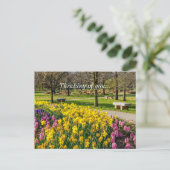 Carte Postale Spring Season Flower Garden Thinking Of You (Debout devant)