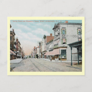 Carte Postale Spring St., W. Hoboken, New Jersey Vintage