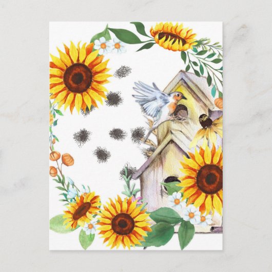 Carte postale Spring Sunflower Birmingham Art Vint (Devant)