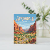 Carte Postale Springdale États-Unis (Debout devant)