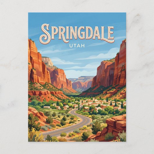 Carte Postale Springdale États-Unis (Devant)